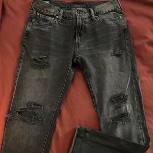 Abercrombie & Fitch Ripped Black Jeans